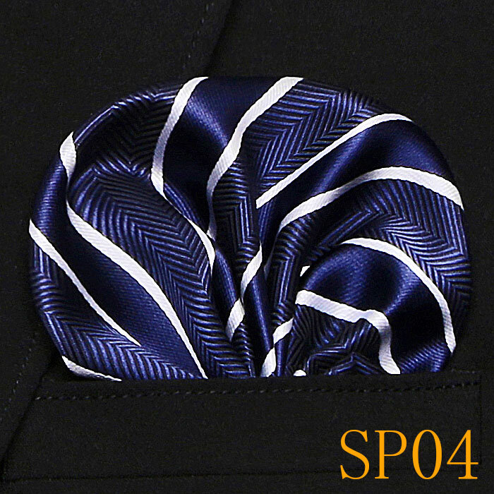 Pañuelo cuadrado de seda para hombre, corbata de traje para boda, accesorios de Jacquard, patrón de rayas de puntos sólidos