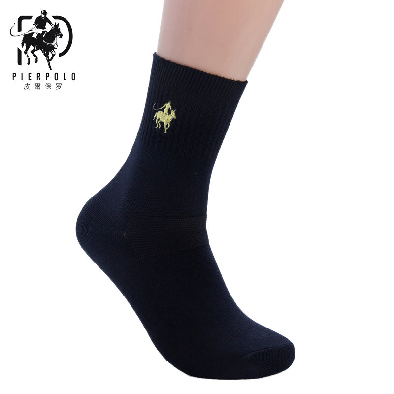 Высококачественные модные 5 пар/лот брендовые PIER POLO повседневные хлопковые носки деловые мужские носки с вышивкой оптовая продажа от производителя