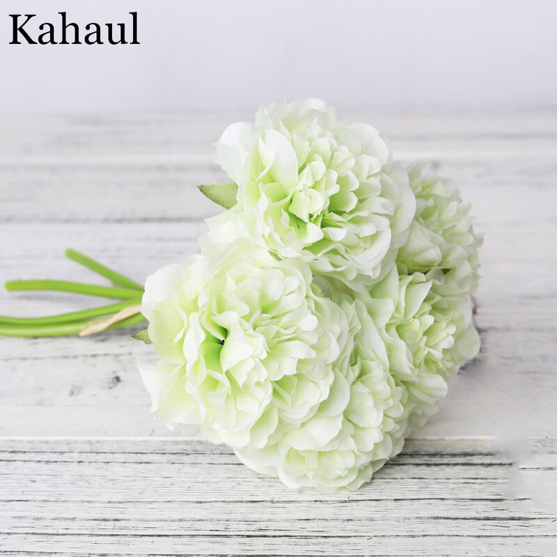 Peônia artificial flores de seda artificial para decoração de casa buquê de casamento para noiva de alta qualidade falso flor faux sala de estar