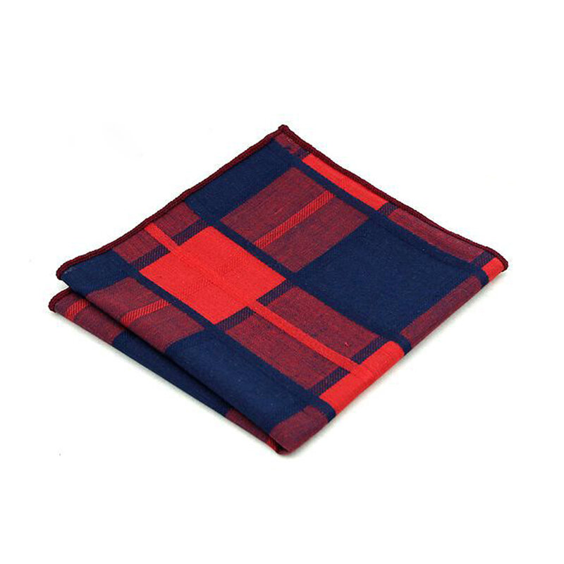 HUISHI Hohe Qualität Gestreiften Überprüfen Baumwolle Tasche Platz Für Männer Anzüge Baumwolle Taschentuch Business Hanky Solid Taschentücher