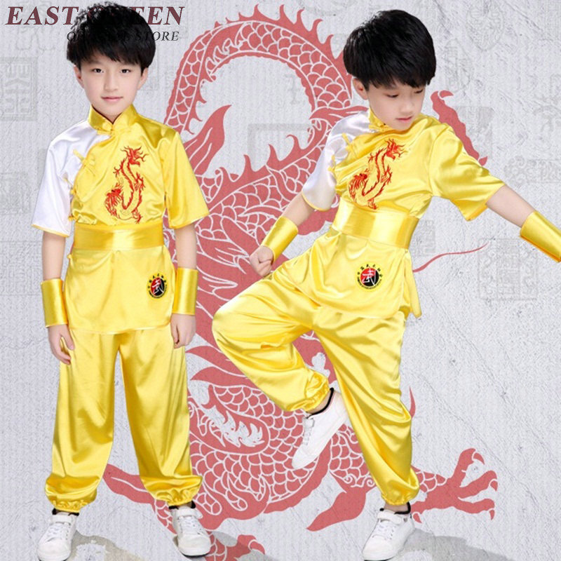 Children kungfu costumes for boys and girls  tai chi clothes set Chinese Traditional Clothing Kungfu stage Suits  NN0574  F