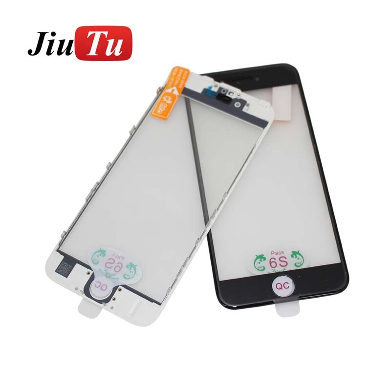 For iPhone 8G 8 Plus 7G 7 Plus 6S 6S Plus 6G 6 Plus Front Glass With OCA Film Bezel Frame For LCD Repair Refurbished Jiutu