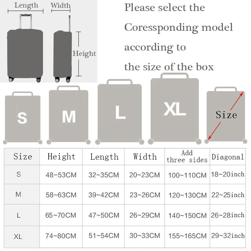 Hmunii 新厚い旅行荷物スーツケース保護カバートランクケースに適用 18 '-32' 'スーツケースカバー弾性完全に