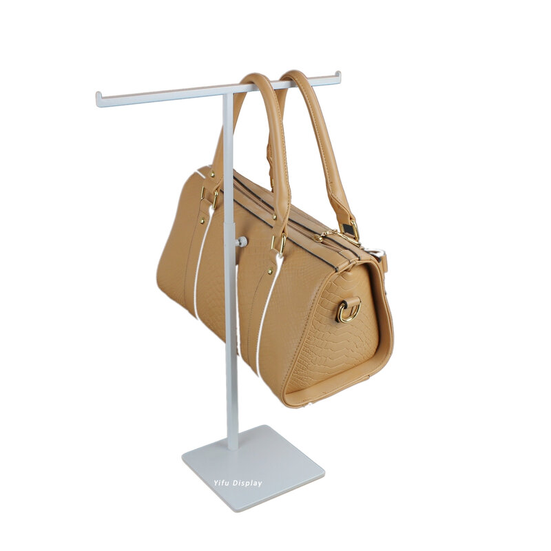 Double Side White Bag Hanging Display Rack Bag Stand Holder
