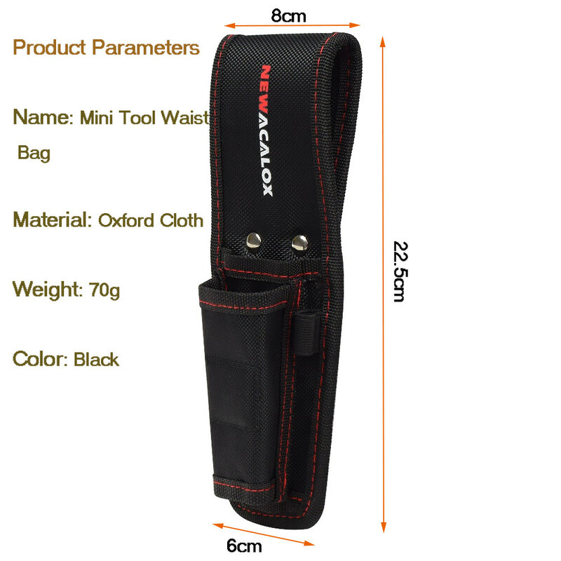 NEWACALOX 다기능 전기 기사 휴대용 도구 허리 가방, 옥스포드 천, 유지 보수 작업용 방수 하드웨어 보관 가방