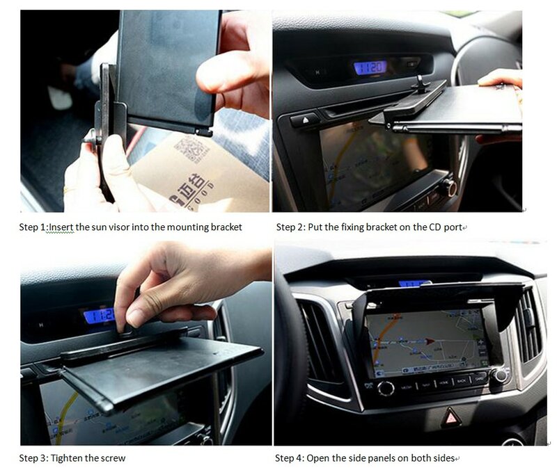 자동차 GPS 내비게이션 액세서리, 6-10 인치, 범용 차양, 차양, GPS 스크린 바이저 후드 폭, 145mm-245mm