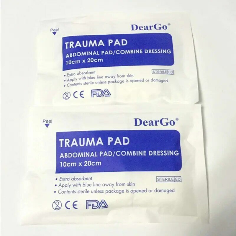 Almohadillas médicas para evitar sangrado, Kit de primeros auxilios absorbente de tela no tejida, almohadilla Abdominal de emergencia, 1 unidad