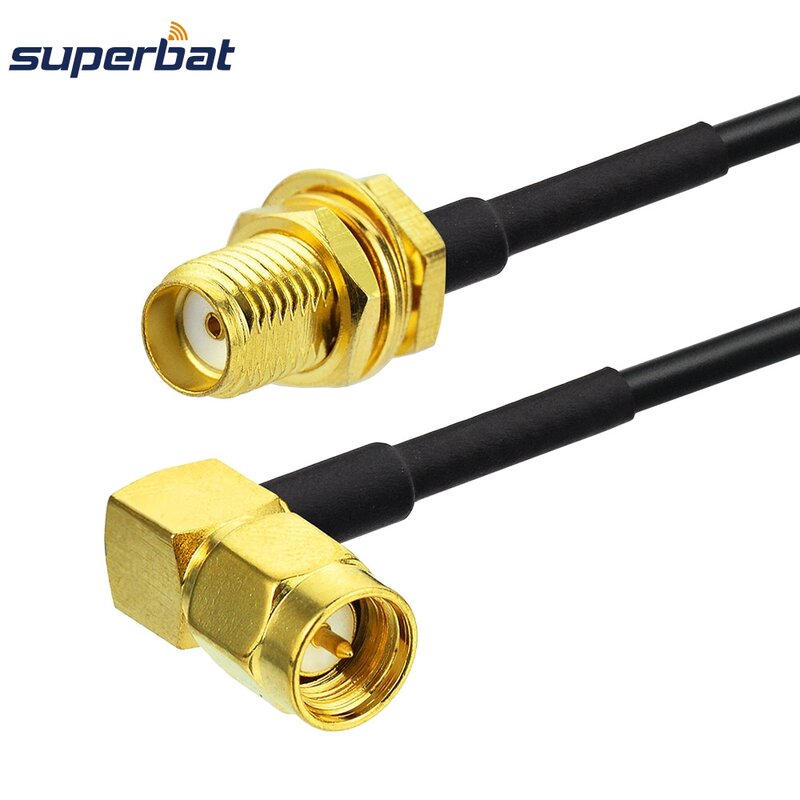 Superbat Sma weibliche Schott zu männlich rechtwinklig RF Pigtail Verlängerung kabel RG174 1m für WiFi LAN