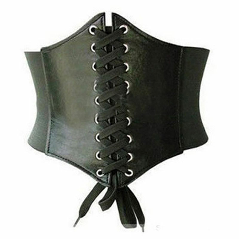 Fashion Trend Women corsetto Wide Pu Leather cinture dimagranti per il corpo per le donne cinture elastiche a vita alta decorazione dei vestiti
