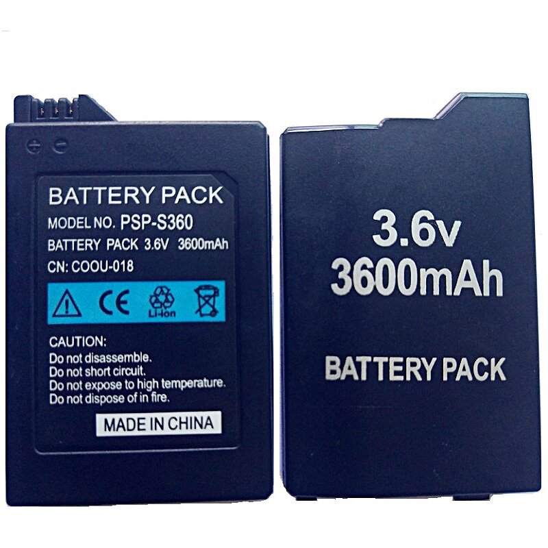 3600mAh Battery Pack for Sony PSP 2000 PSP 3000 PSP2000 PSP3000 PlayStation Portable Rechargeable Batteries 3.6V Power Bateria