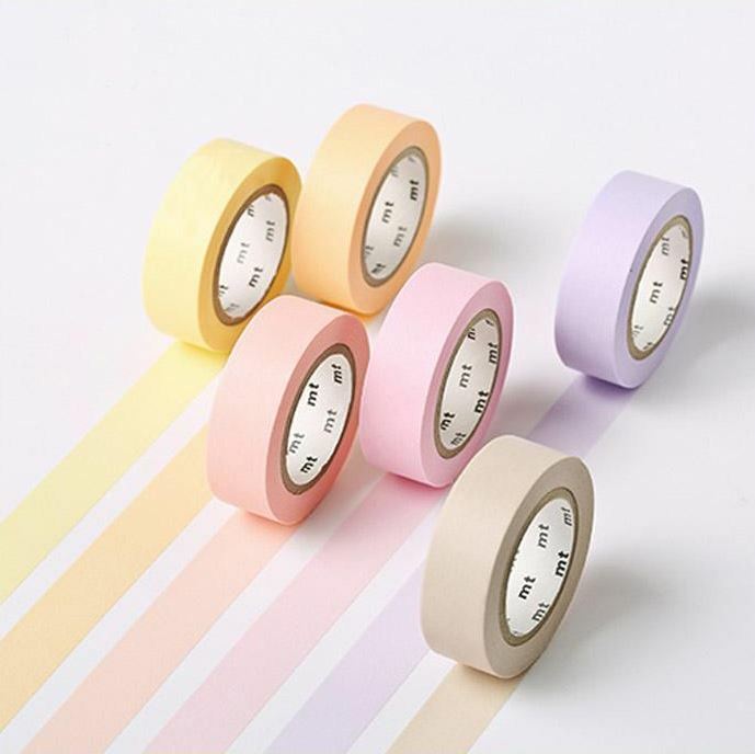 MT Masking Tape Pastell Einfarbig Washi Band 15mm * 10 mt 12 Farben Japan