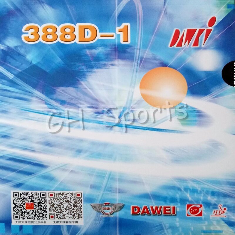 Dawei 388D-1 Lange Pips-Out Tafeltennis PingPong Rubber Met Spons