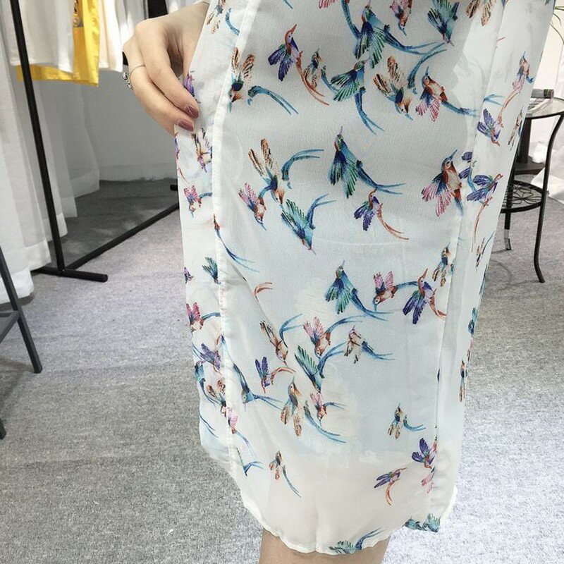 ผู้หญิงชีฟอง Kimono Cardigan Floral พิมพ์เสื้อแขนยาวฤดูร้อน Beach Cover Up ยาว Boho หลวมสุภาพสตรีเสื้อ