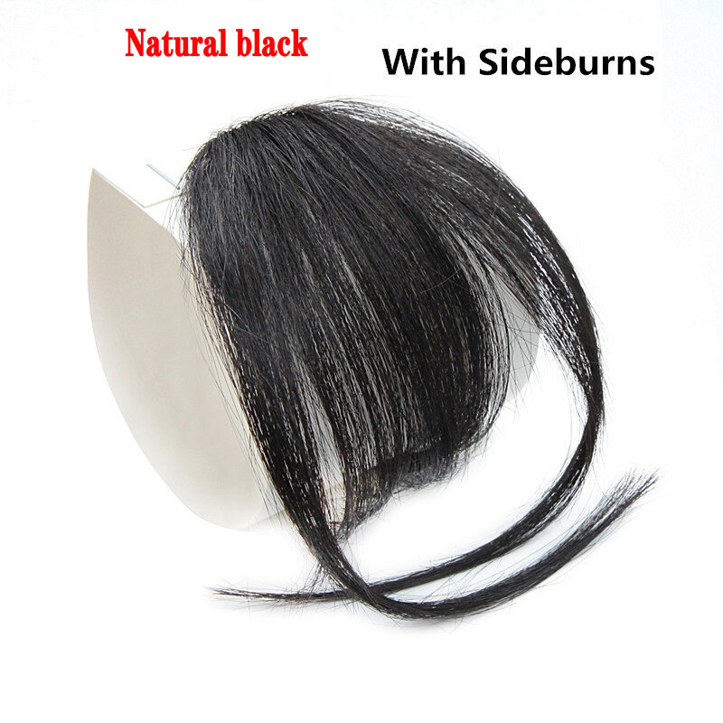 MERISI HAIR-extensiones de cabello sintético, flequillo falso, Clip de 4 colores