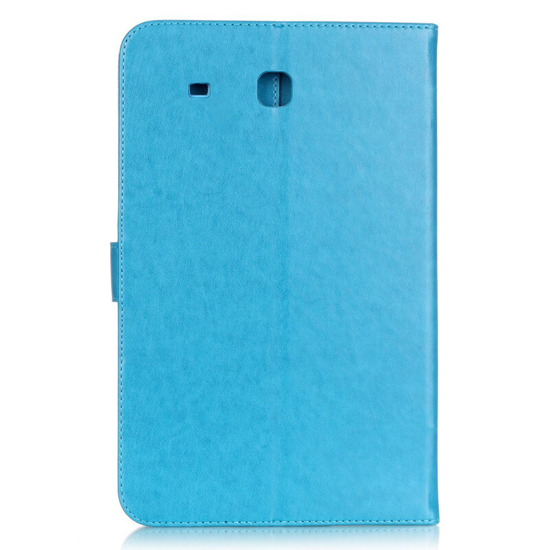 Tablet T560 Funda do Samsung Galaxy Tab E 9.6 "moda motyl wytłaczana skóra odwróć obudowa portfelowa Coque Shell skóra stojak