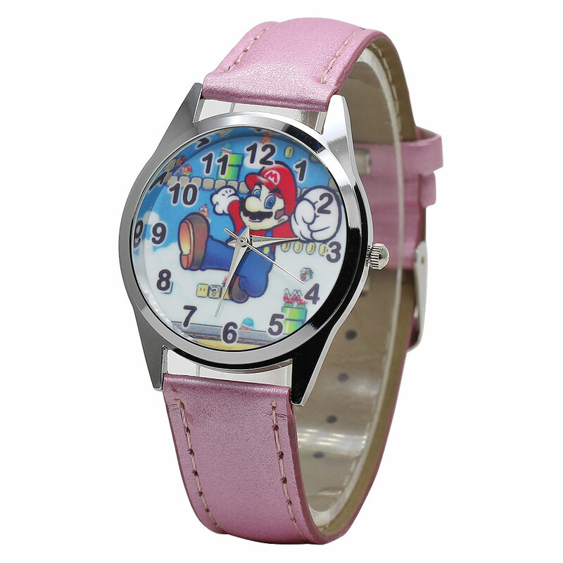 Hot Roze Rood Sky Blue Leuke Cartoon kinderen Horloge Meisjes Vrouwen Mode Crystal Jurk jongen Quartz Horloges Relojes Mujer