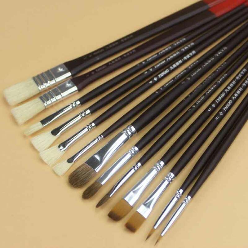 bristles Paint brush watercolor acrylic painting brush peak row brush Set Gouache Painting Brushes Art Supplies