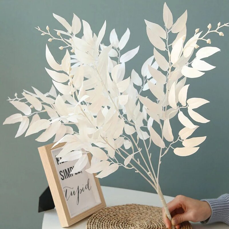 실크 버드 나무 인공 식물 잎 웨딩 장식 파티 배경 공예 장식 가짜 단풍 꽃 녹색 홈 장식 화환