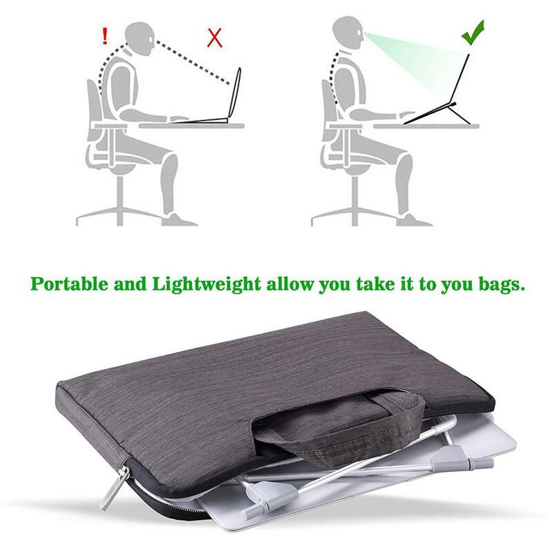 Laptop Tablet Stand Portable Folding Stand Tablet Top Anti-Skid Angle Height Adjustable Bracket Home Office Convenient To Work