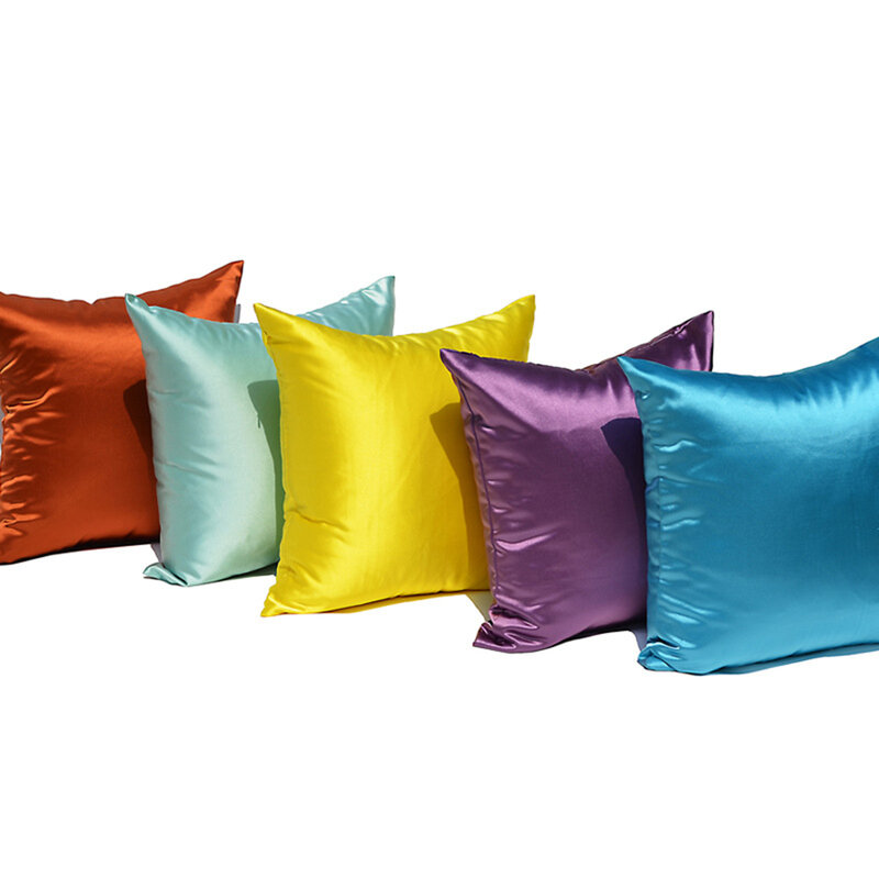 Quadrado Satin Lance Pillow Cover, Capa de Almofada, Fronha Decorativa, Carro, Casa, Sofá, 45x45cm, 2024