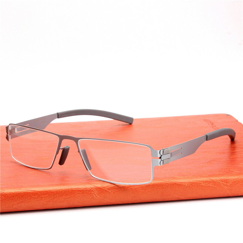 ใหม่ High - End Prescription แว่นตาชายแว่นตากรอบแว่นตา Full Frame ไม่มีสกรูออกแบบ