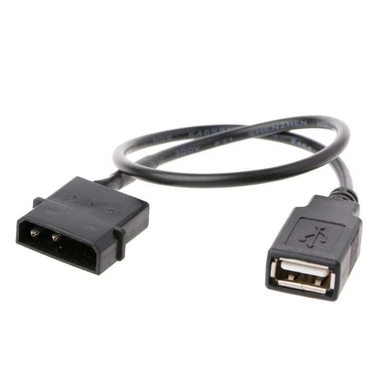 30cm PC Internal 5V 2-Pin IDE Molex To USB 2.0 Type A Female Power Adapter Cable