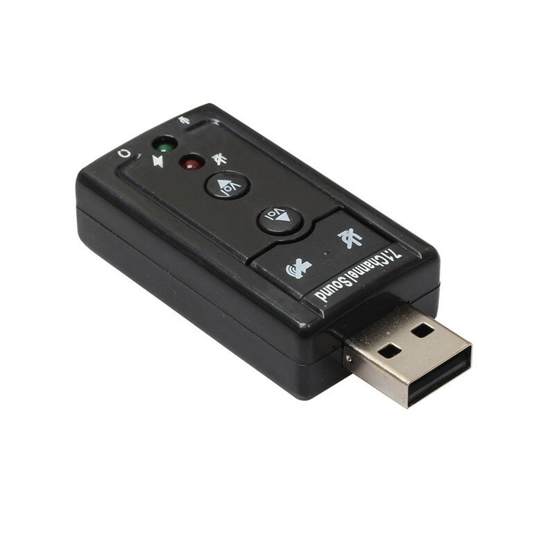 Mini USB 2.0 3D 12 300mbps Externo Virtual 7.1 Canais de Áudio Sound Card Adapter Nov6