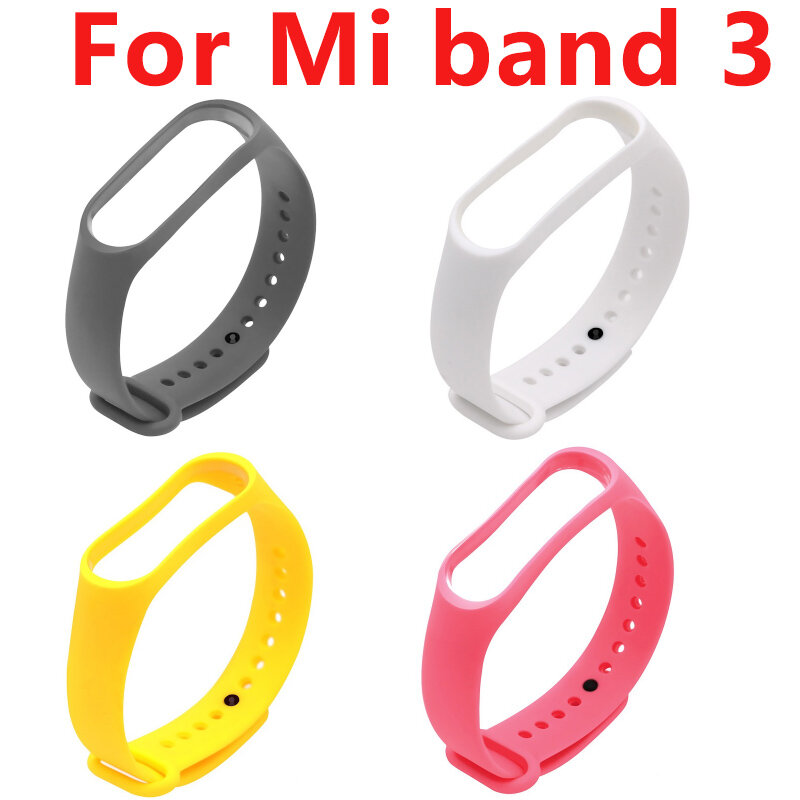 Wrist Strap For Mi Band 3 and 4 for Xiao Mi Brand Silicone Wrist Strap Accessories Bracelet Replacement Smartband Smartwatch