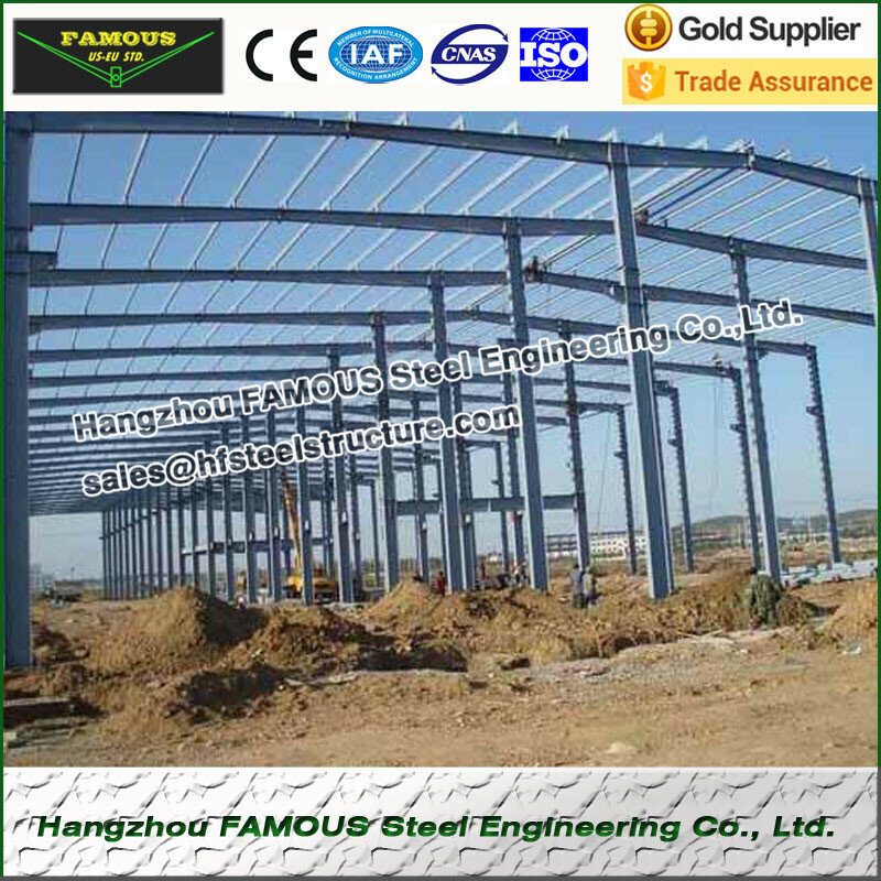 Construção de estrutura de aço pré-projetada para armazém de armazenamento