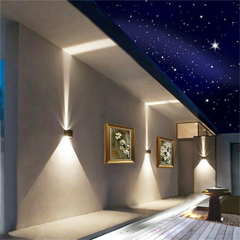 Luz LED de pared impermeable para exteriores, lámpara de pared para porche, jardín, candelabro, balcón, terraza, decoración, 12W, IP65
