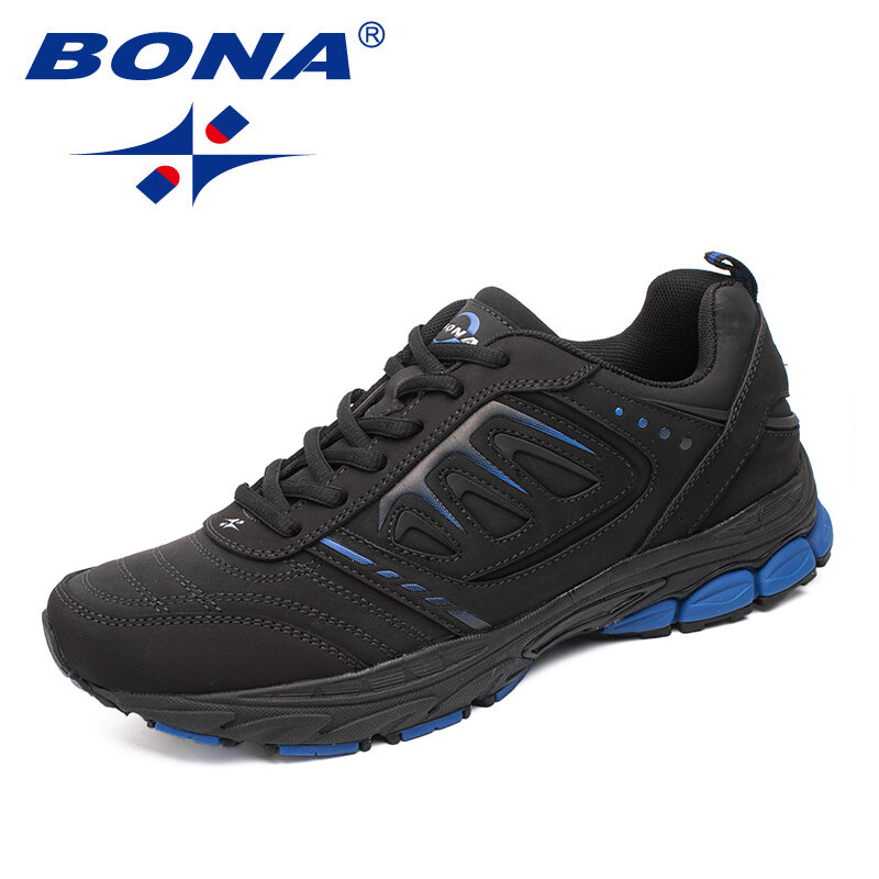 BONA w nowym stylu mężczyźni buty do biegania Ourdoor Jogging trampki trekkingowe zasznurować buty sportowe komfortowe światło miękkie darmowa wysyłka
