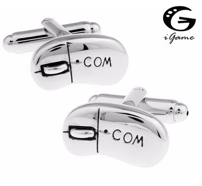 จัดส่งฟรีเมาส์คอมพิวเตอร์ Cufflinks ขายส่งและขายปลีกความแปลกใหม่ I.T. การออกแบบวัสดุทองเหลืองคุณภาพที่ดีที่สุดสำหรับชาย