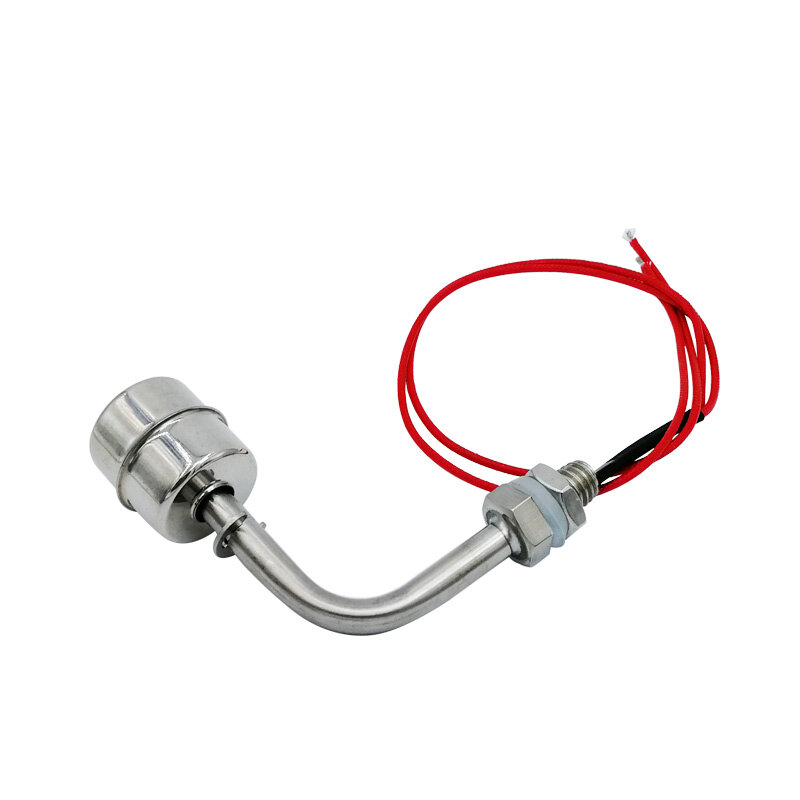 Sensor controlador de nivel de agua líquida, interruptor de flotación interna, tanque, torre de agua de piscina, tipo L, acero inoxidable rojo y blanco, 304/316