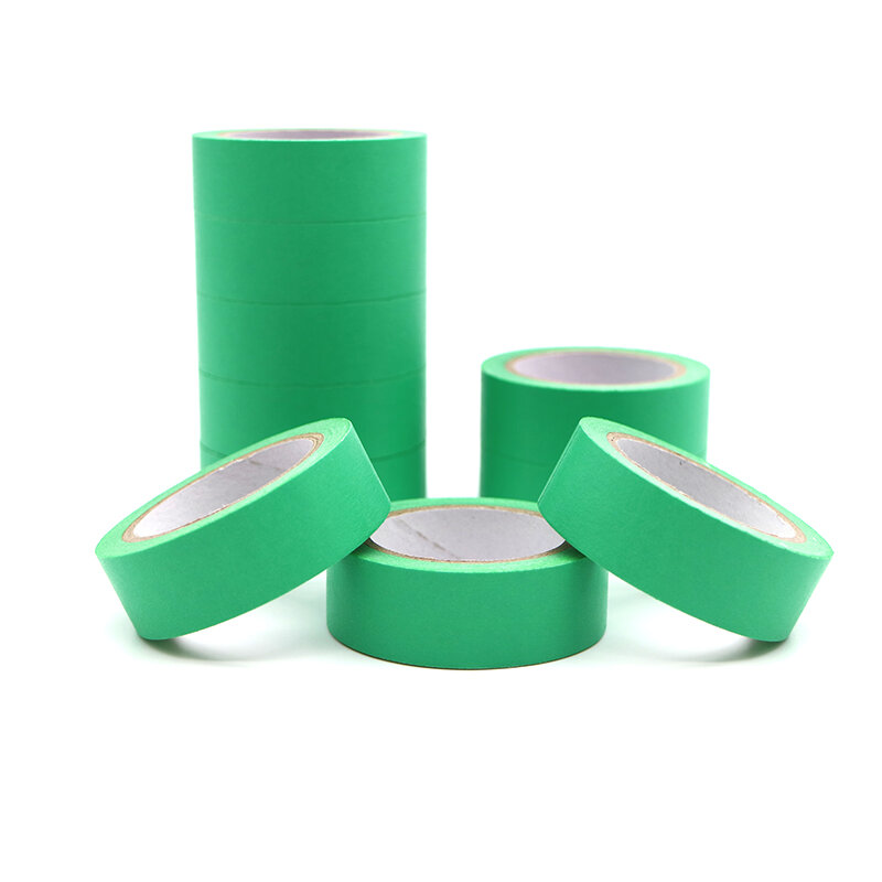 Cinta adhesiva Kawaii para álbum de recortes, cinta Washi refrescante de Color verde menta y caramelo, decorativa, para oficina, 1 unidad