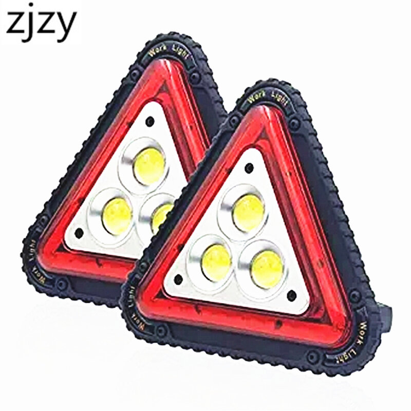 3 COB Triangle Warning Light 30W 1500LM LED Work Light Portable LED Flood Lights for Outdoor Camping Hiking Repairing
