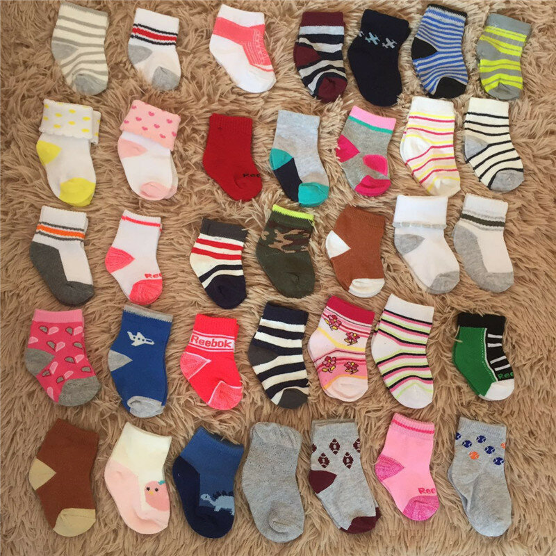 Chaussettes en coton pour nouveau-né, antidérapantes, 5 paires, chaussettes de sol, garçons et filles, motifs d'animaux mignons, 2020