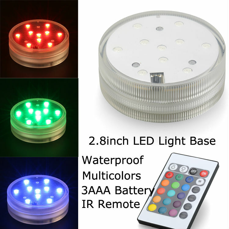 1 Pc/lot Lampu LED Dapat Menyelam untuk Lentera Kertas Dekorasi Pesta Pernikahan Luar Ruangan Lampu Bawah Air Tahan Air Lampu Kolam Renang