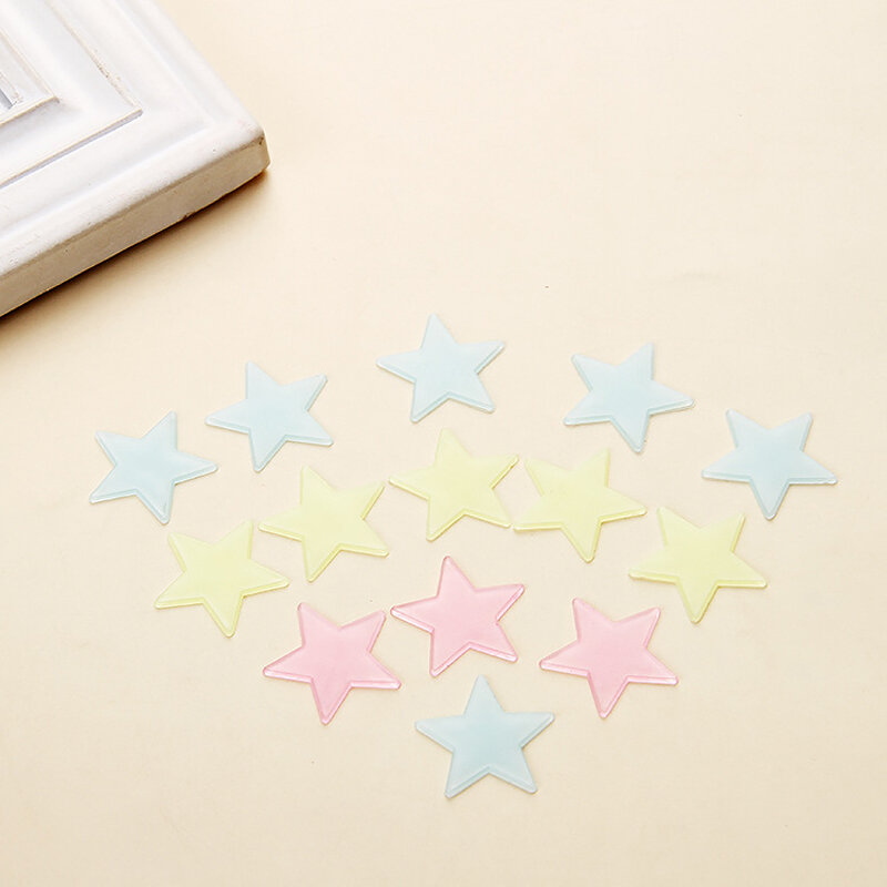 100 pçs luminosa adesivos de parede brilho no escuro estrelas adesivos para crianças quartos do bebê colorido fluorescente decoração do quarto casa decalques