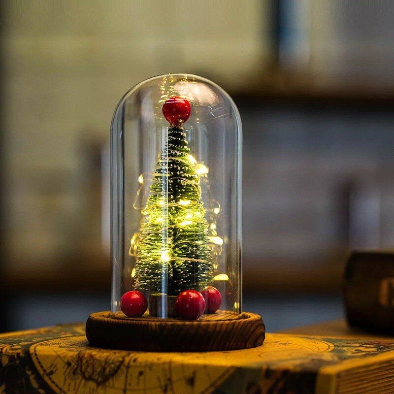 USB flashing 빛 인공 신선한 mini Christmas tree decoration 꽃 큰 모티브 LED 휴. 조명 Christmas gift