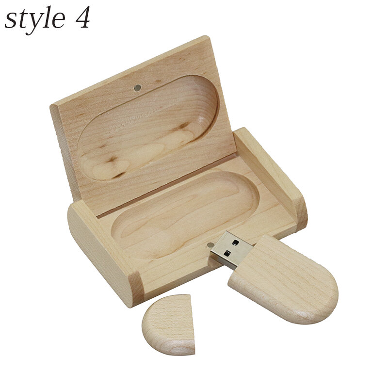 شخصية خشبية الإبداعية هدية شعار مخصص الخشب مع صندوق محرك فلاش USB يو القرص USB2.0 فلاش حملة 4G 8GB 16GB 32GB 64GB