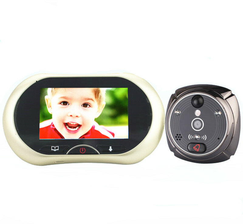 Monitor TFT de 3,7 pulgadas, visor de mirilla de teléfono de puerta de vídeo de 1MP