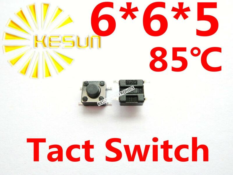 FREE SHIPPING 100PCS 6X6X5  SMD Tactile Tact Mini Push Button Switch Micro Switch Momentary