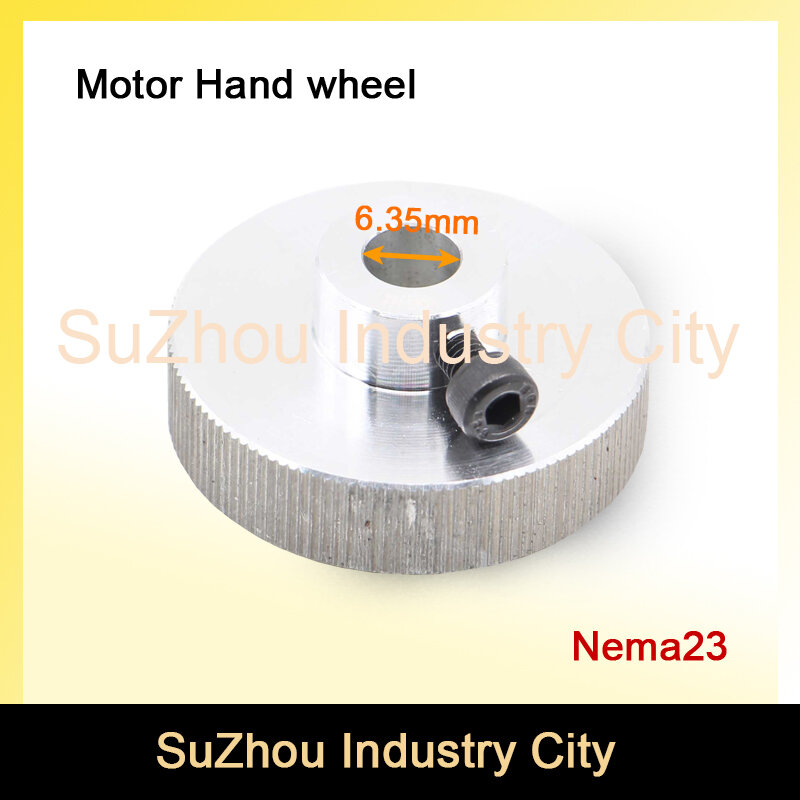 Nema23 stappenmotor hand wiel binnenste gat 6.35mm motor handwiel diameter 40mm binnenste gat 6.35mm voor dual as stappenmotor