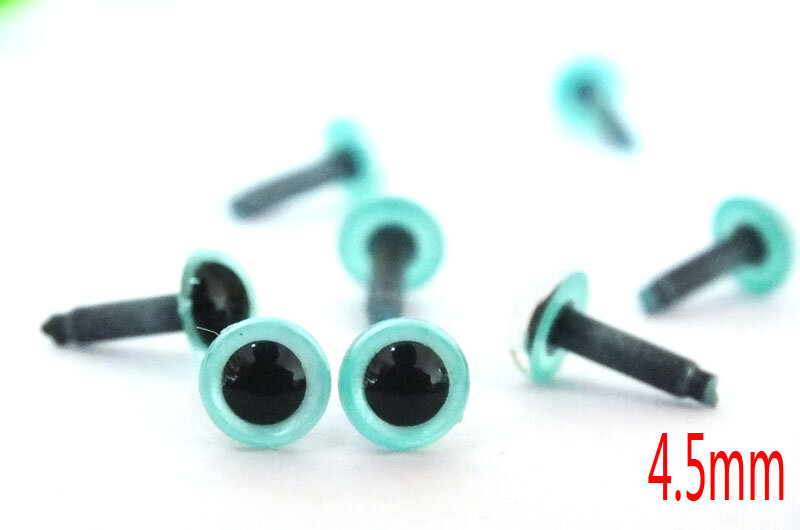 60pcs/lot 4.5mm pearl blue color Animal eyes--safety colorfull toy eyes