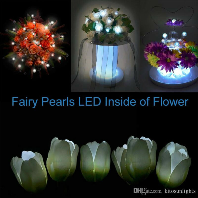 12 pz/lotto Mini luci floreali impermeabili del partito del LED per le lanterne, i palloni, KIT centrotavola di nozze vasi di vetro Eiffel