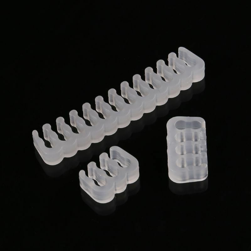 12Pcs PP Cable Comb /Clamp /Clip /Dresser For 2.5-3.0 mm Cables White 6/8/24 Pin