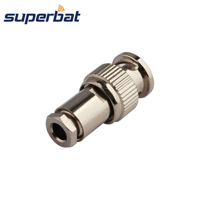 Superbat Mini-BNC Clamp Male RF Coaxial Connector for Cable LMR100 RG316 RG174