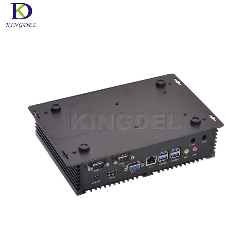 Kingdel Industriële Mini Pc Intel I7-1165G7 I5-1135G7 I7 8550U Robuuste Fanless Htpc 2 * DDR4M.2, 2 * Com Rs232 Hdmi Vga Wifi Windows10
