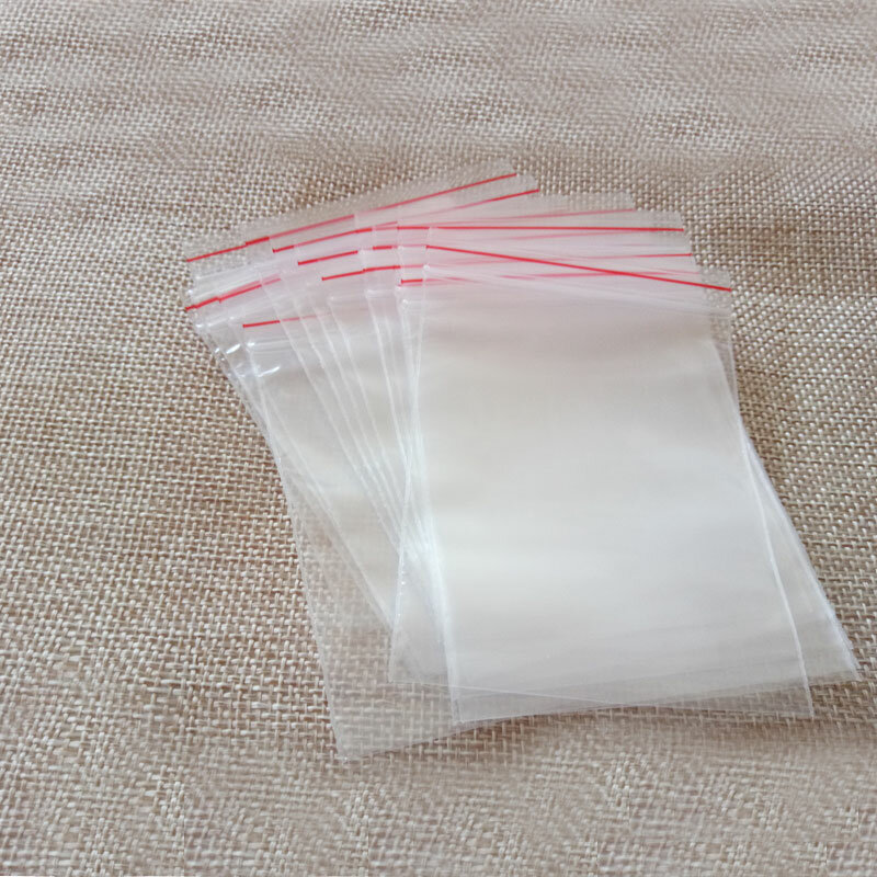 Bolsas Ziplock de plástico transparente, bolsas de plástico transparente con cierre de cremallera para tela/Navidad/regalo/bolsa de exhibición de embalaje de joyería, 8x12, 1000 Uds.