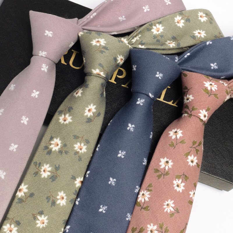 2018 Bergaris Leher Dasi Pesta Dasi Pria Gravatas Corbatas Mahasiswa 6 Cm Kasual Bunga Dicetak Leher Dasi untuk Wanita dan pria Krawatte